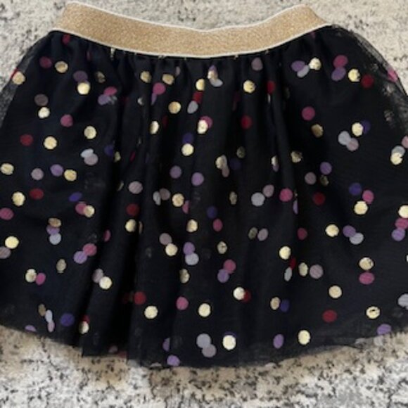 🧡3/15 Epic Threads Black Gold Pink Polka Dot Tulle Skirt Kids 5 - Picture 5 of 7